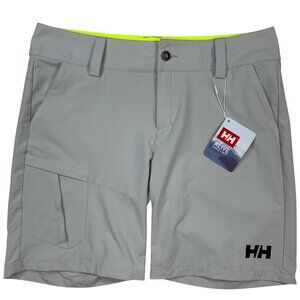 Helly Hansen Womens QD Cargo Shorts 34 Grey Fog NEW